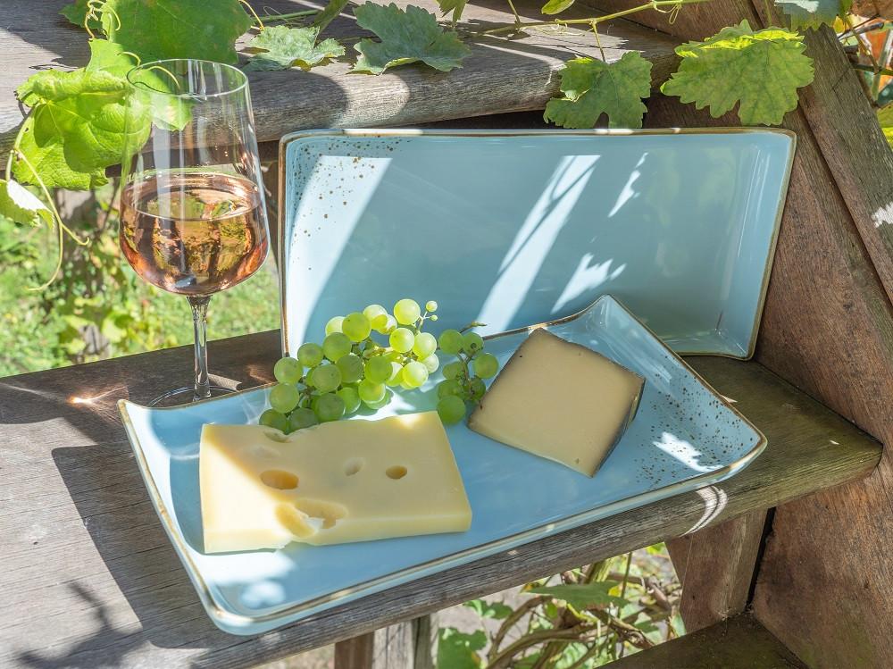 Set Pladnjev Za Serviranje Water, 2-Delni - turkizna, Trend, keramika (16,5/33cm) - Creatable