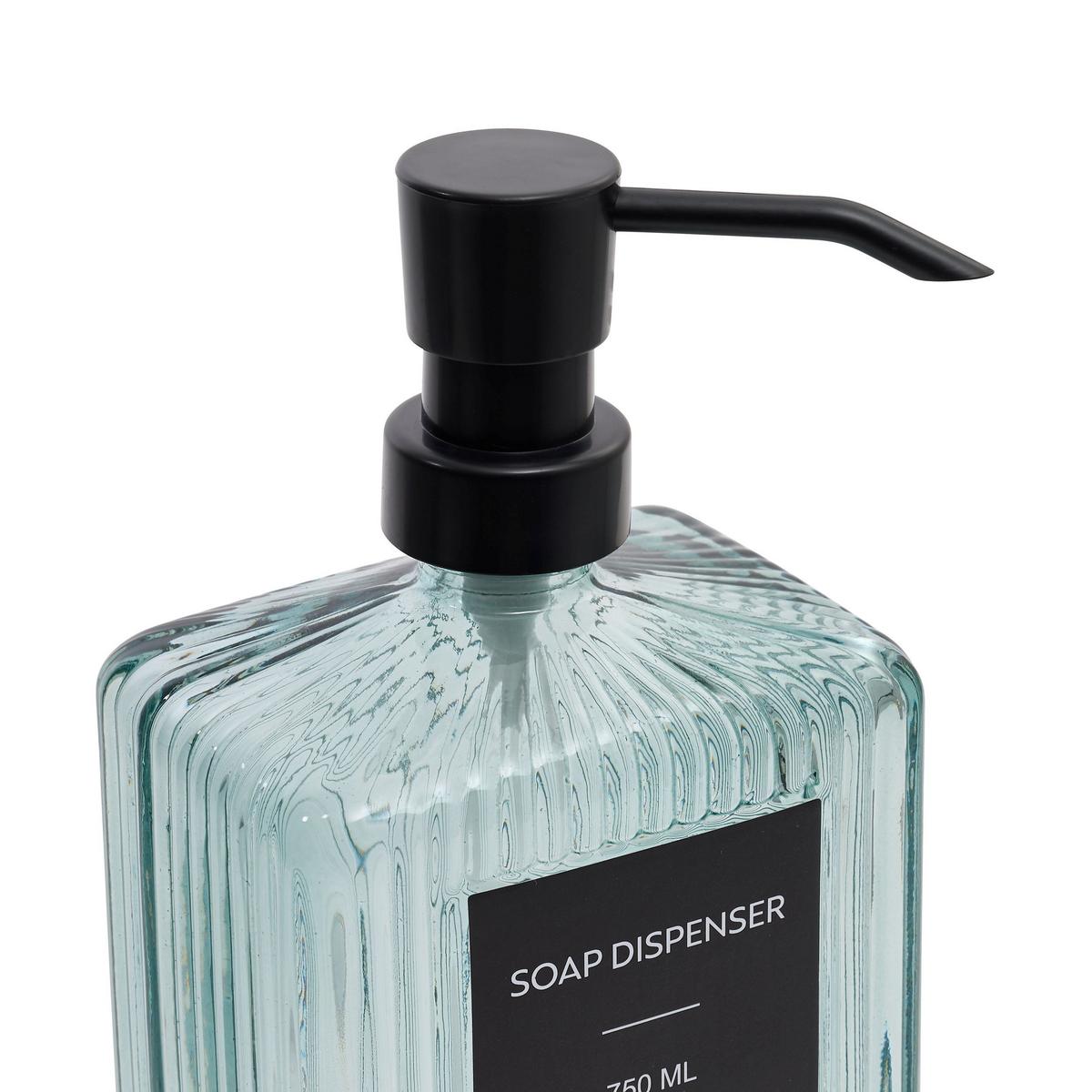 Dozator săpun Sally cca. 750 ml - albastru/transparent, Basics, sticlă (10/7/22,5cm)