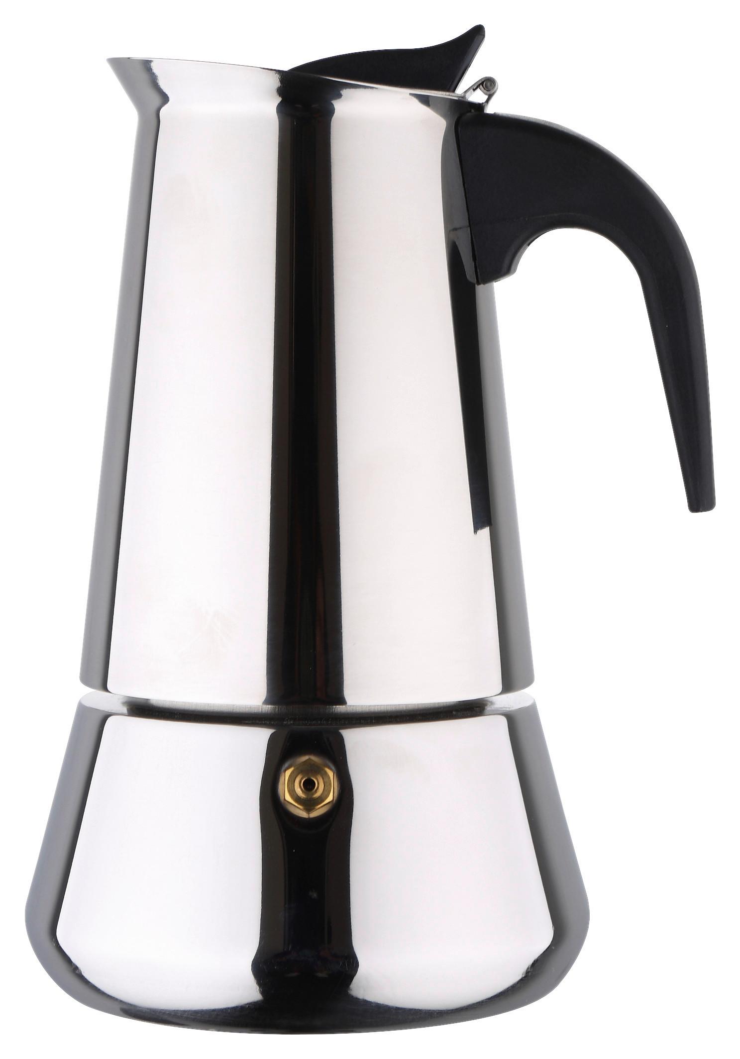 Espressokocher Barista in Silberfarben max. 300ml - Edelstahlfarben, MODERN, Kunststoff/Metall (11,3/19cm)