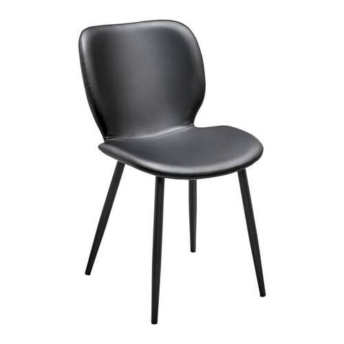 KRZESŁO IERY - czarny, Modern, metal/drewno (46/83/54cm) - Bessagi Home