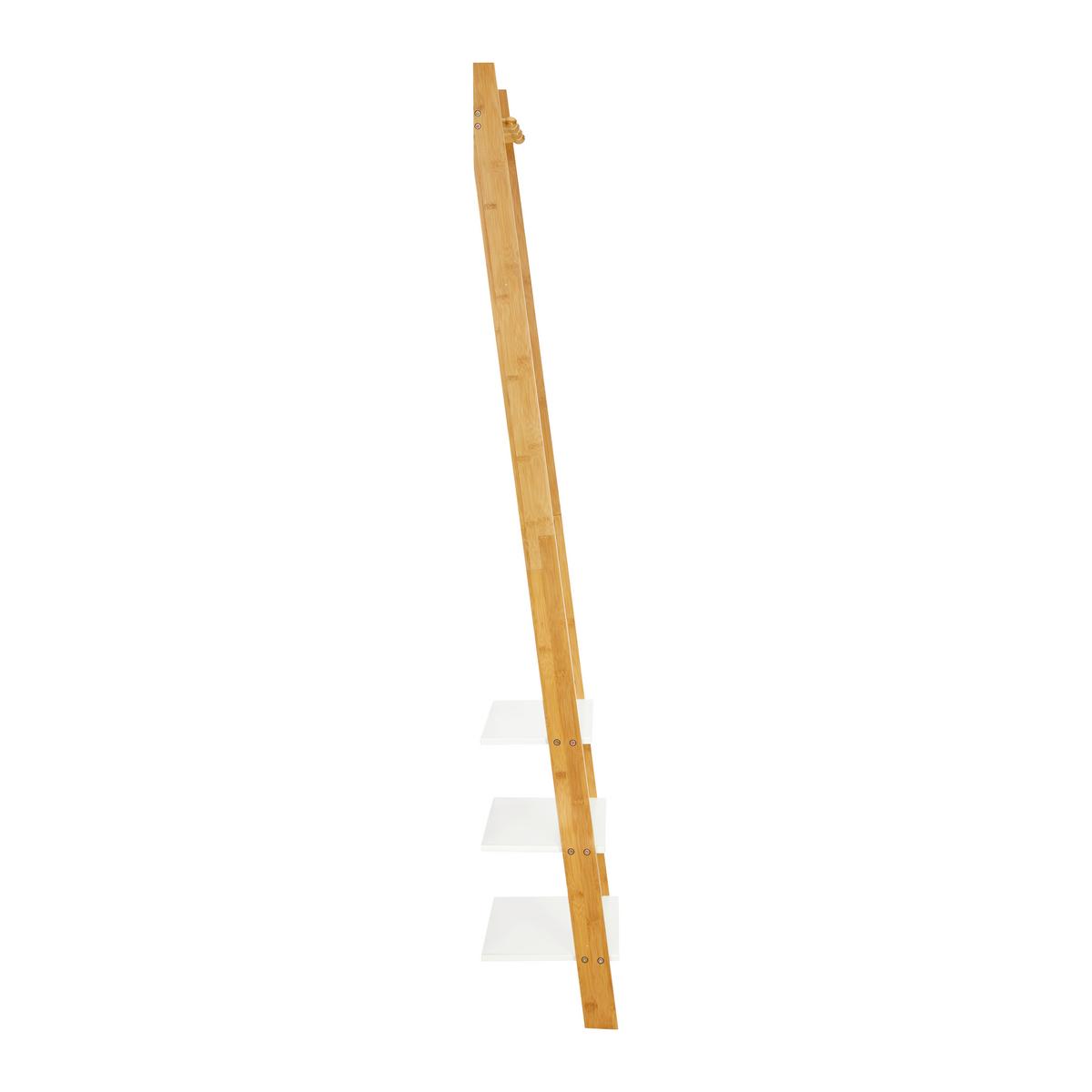 Regal Mirella Weiß/Naturfarben MDF - Weiß/Naturfarben, MODERN, Naturmaterialien/Holzwerkstoff (43/175/25cm) - Bessagi Home