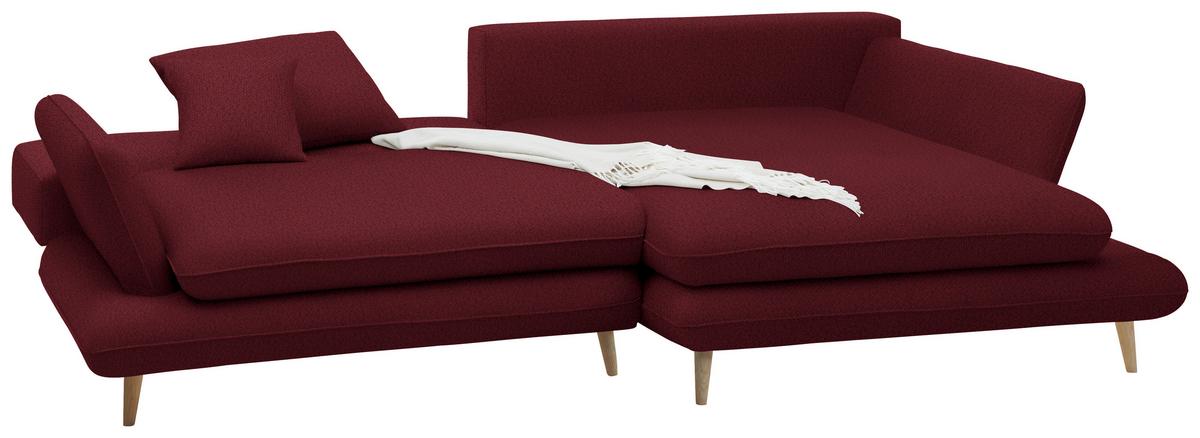 Kutna Garnitura Monte - prirodne boje/boje crnog vina, Romantično / ladanjski, tekstil/drvo (283/181cm) - Premium Living