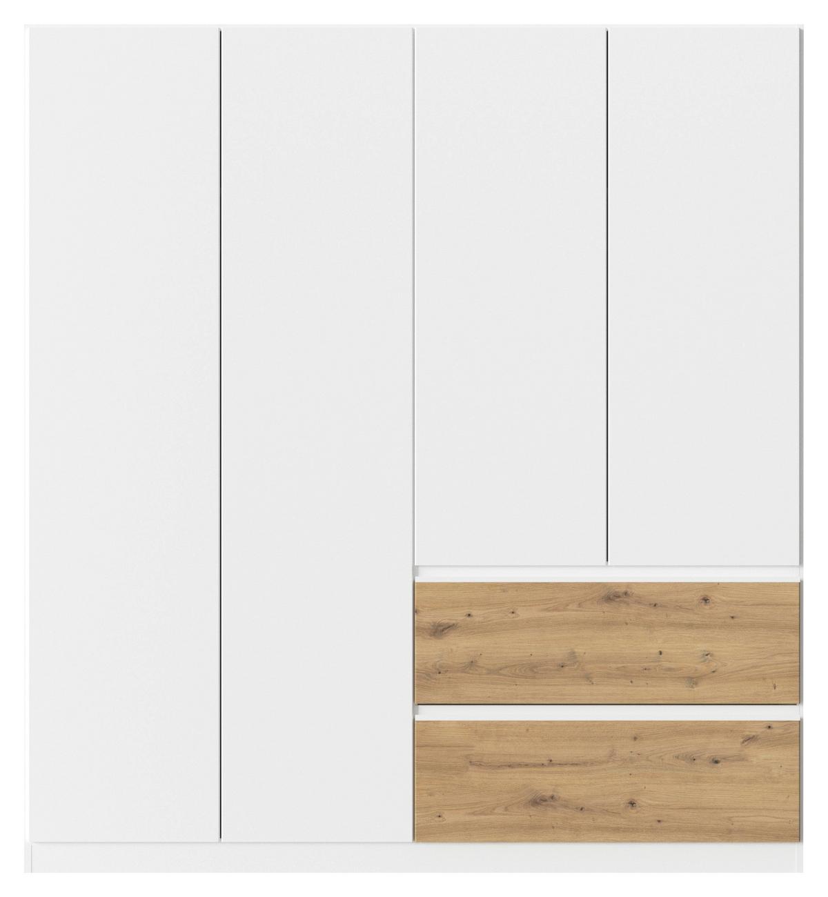 Omara S Klasičnimi Vrati Costa, Bela, Barva Hrasta - bela/hrast artisan, Moderno, leseni material (181/197/54cm) - Rauch Möbel