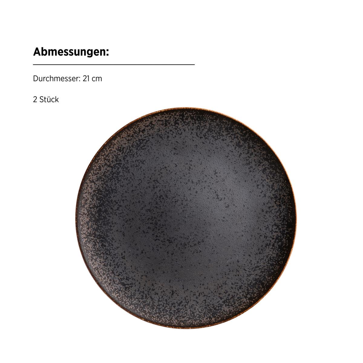 KOMBISERVICE POWERFUL - Schwarz/Braun, Trend, Keramik - Mäser