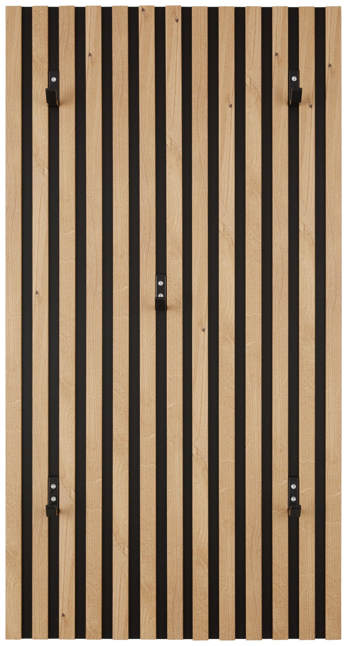 Panou cuier ALVOR - culoare lemn stejar, Trend, material pe bază de lemn (52,7/100/8,3cm) - Modern Living