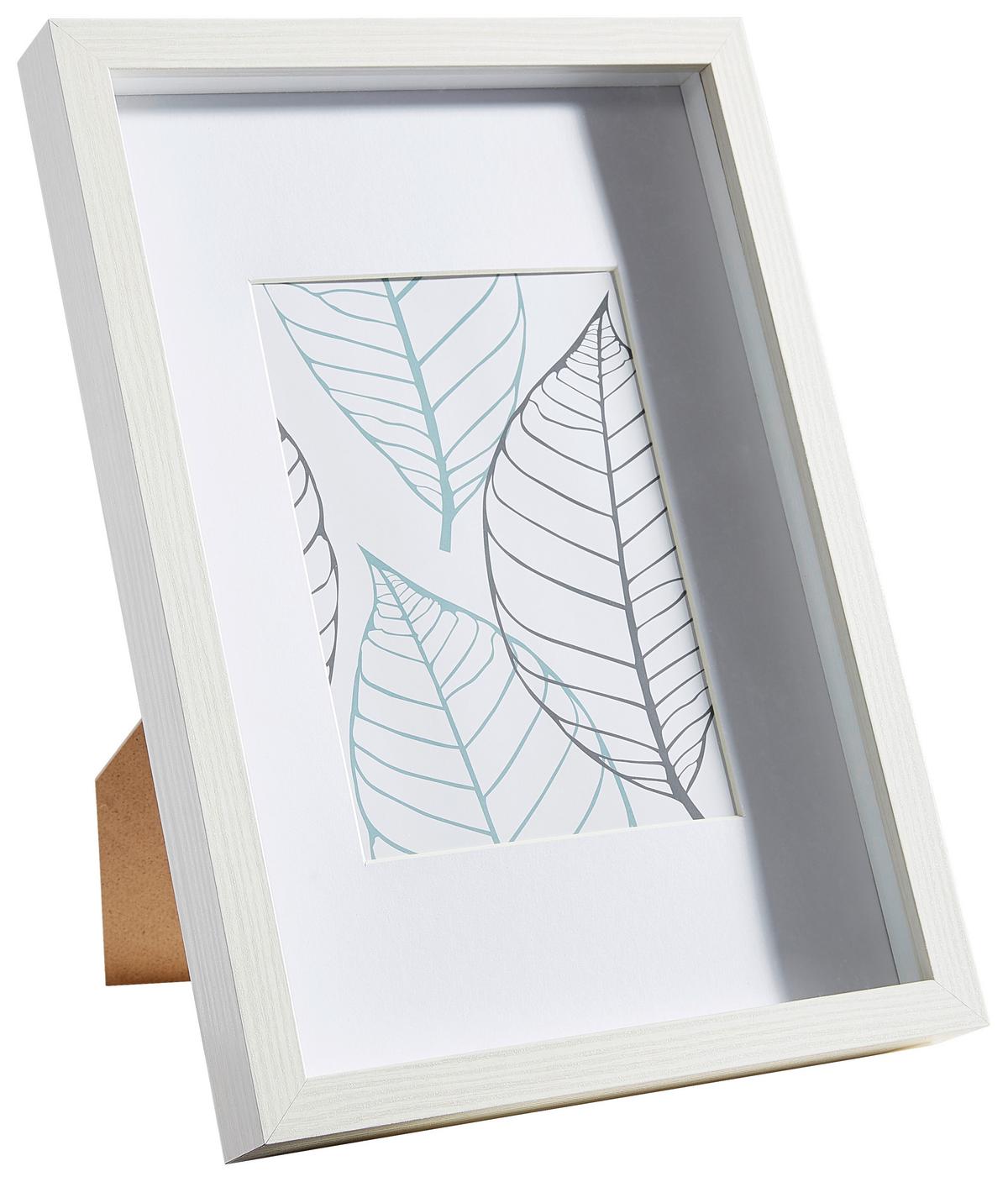 RAMKA DO ZDJĘĆ ICELAND - biały, Basics, drewno/szkło (23/32/3cm)
