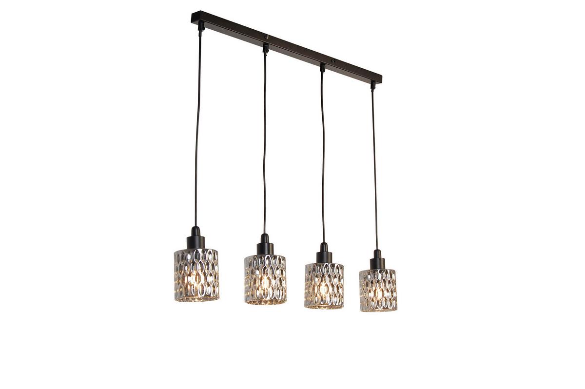 Hängeleuchte Smoky Graubraun max. 160Watt - Graubraun, Trend, Glas/Metall (90/11/112cm) - Novel