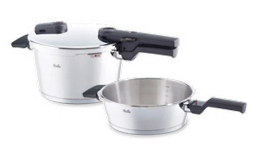 ZESTAW SZYBKOWARÓW 600-410-11-000/0 FISSLER - kolor srebrny, Basics, metal - Fissler