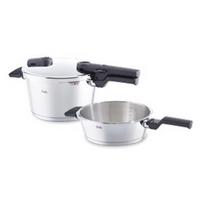 ZESTAW SZYBKOWARÓW 600-410-11-000/0 FISSLER - kolor srebrny, Basics, metal - Fissler