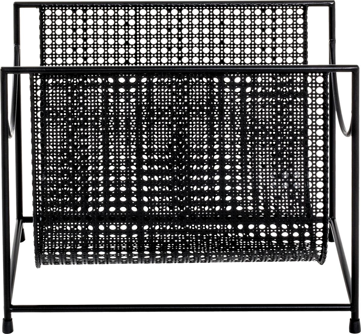 GAZETNIK WIEN - czarny, Modern, metal (37/30/22cm)