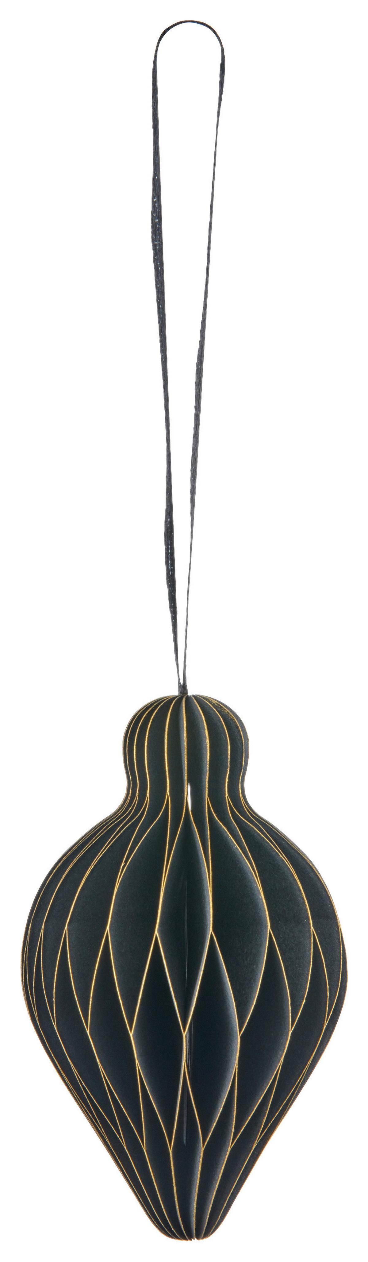 Dekohänger Papierhänger I Schwarz - Schwarz, Basics, Papier (6/10/6cm) - Mömax