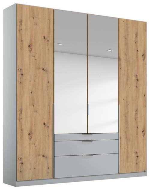 DULAP USI ROTATIVE ALABAMA - argintiu/gri deschis, Modern, material pe bază de lemn (181/229/54cm)