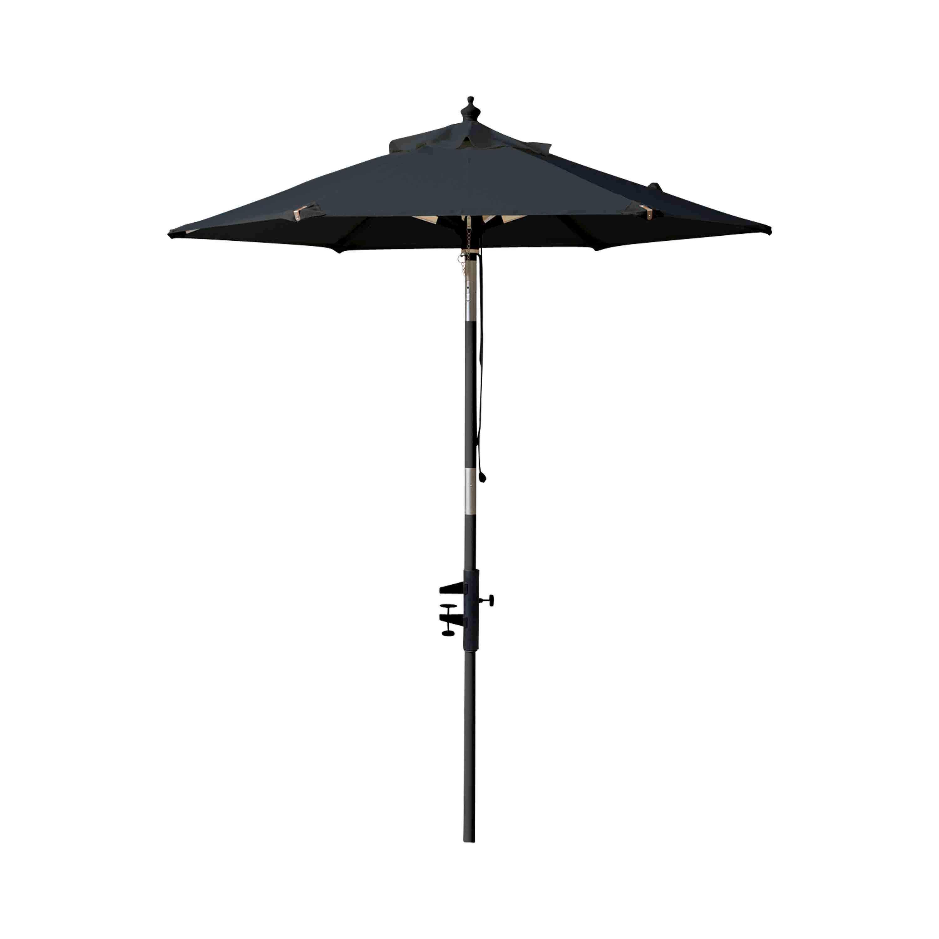 Gardenson Sonnenschirm ca.180x180cm Schwarz - Schwarz, KONVENTIONELL, Holzwerkstoff (180/180cm) - Gardenson