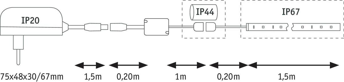 LED-Strip MaxLED Flow RGB Weiß max. 13,5 Watt - Weiß, Basics, Kunststoff (150cm) - Paulmann