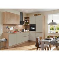 Eckküche Base o. Geräte ca. 275x185cm Cremegrau - Eichefarben/Grau, MODERN, Holzwerkstoff (275/185cm) - Express-Kuechen