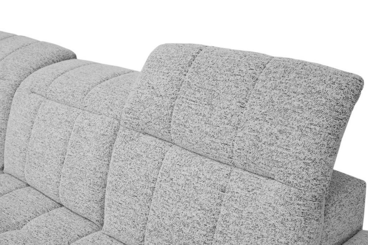 Kutna Garnitura Santorini - siva/crna, Moderno, tekstil (193/291cm) - Premium Living