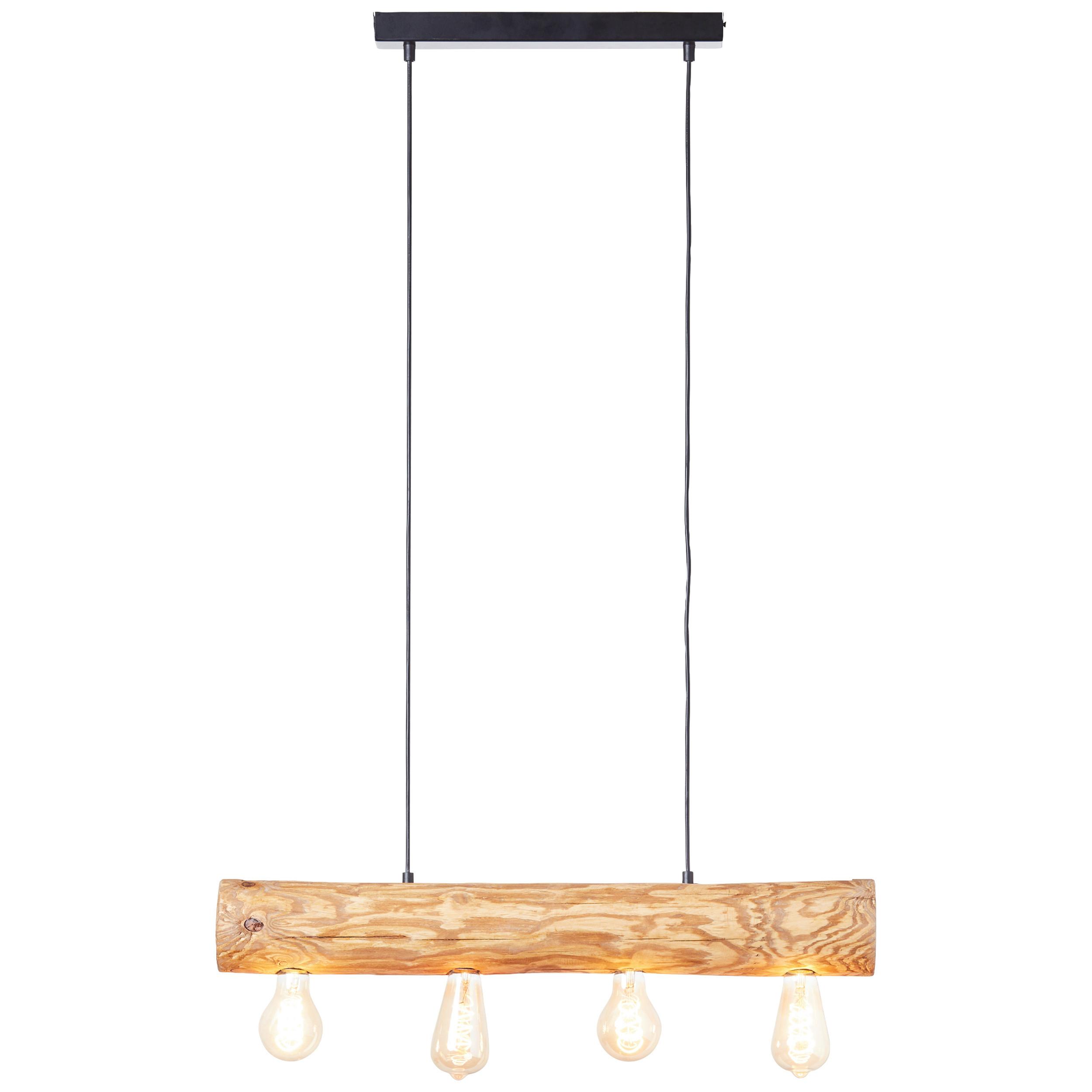 Hängeleuchte Trabo Kieferfarben max. 25 Watt - Kieferfarben, Natur, Holz/Metall (105/70/10cm) - Brilliant