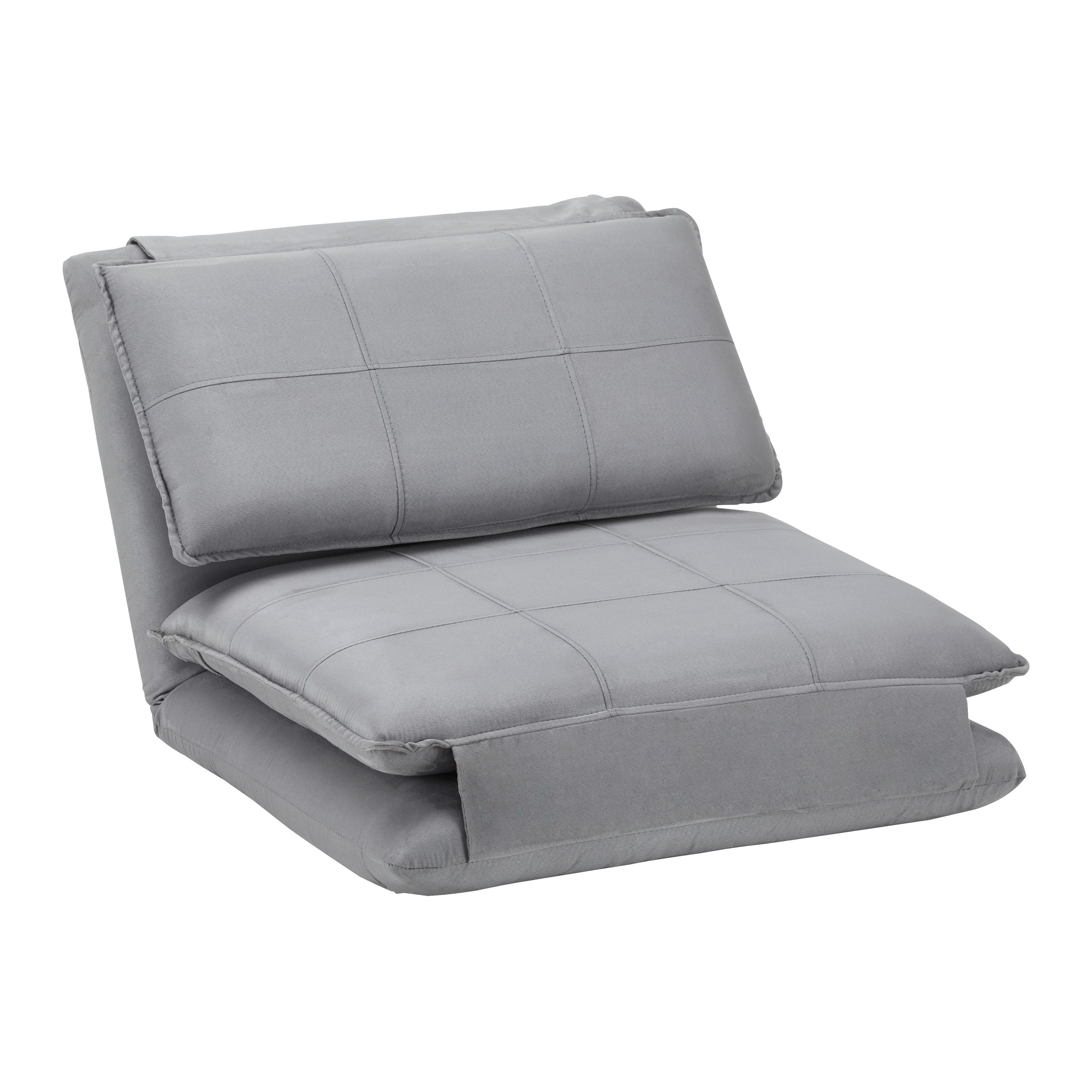 Schlafsessel Eni Grau Webstoff - Schwarz/Grau, MODERN, Kunststoff/Textil (73/56/72cm) - Bessagi Home