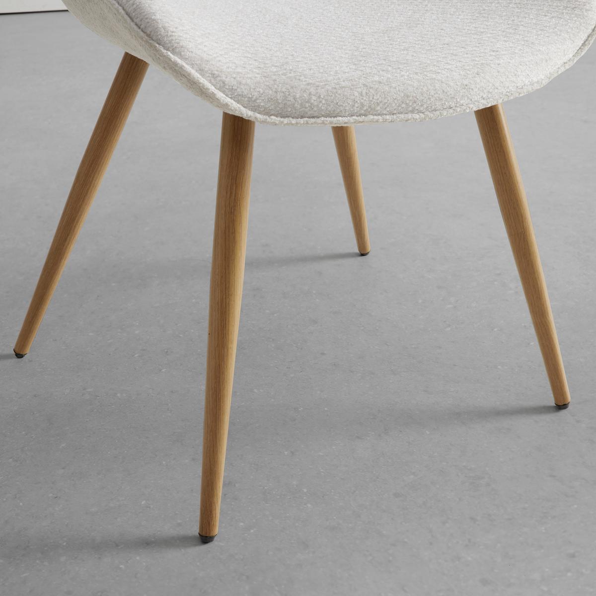 Stuhl Lou Beige/Eichefarben - Eichefarben/Beige, MODERN, Holz/Textil (52/84/60cm) - Mömax