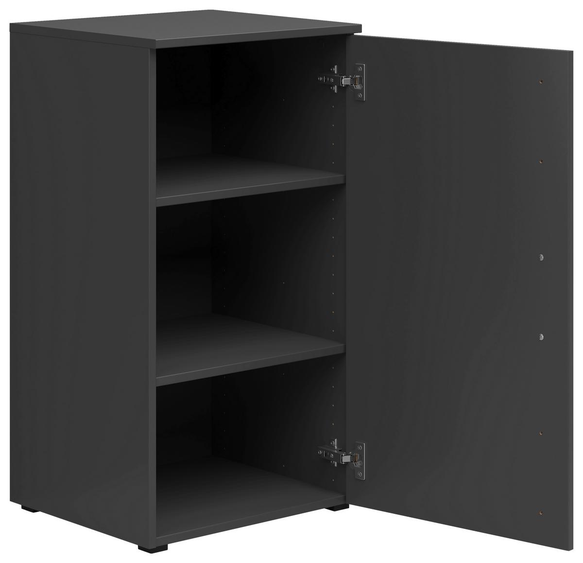 Komoda Multi - boje grafita/crna, Moderno, drvni materijal/plastika (45/83/40cm) - Modern Living
