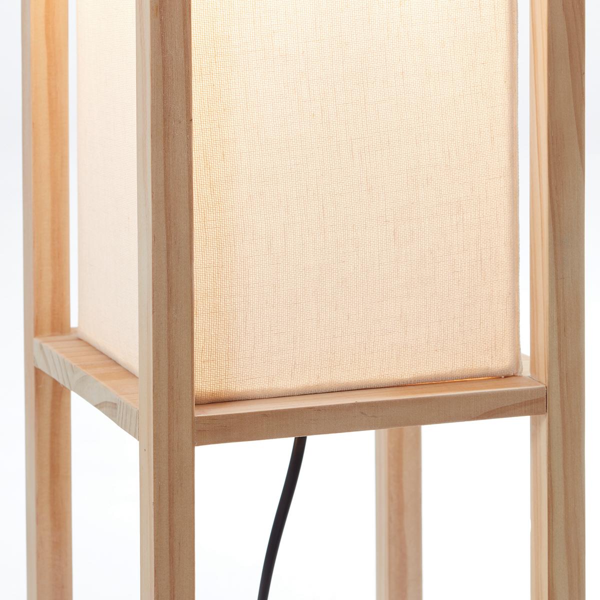 Stehleuchte Seaside max. 40 Watt - Naturfarben/Weiß, Natur, Holz/Textil (19/120/19cm) - Brilliant