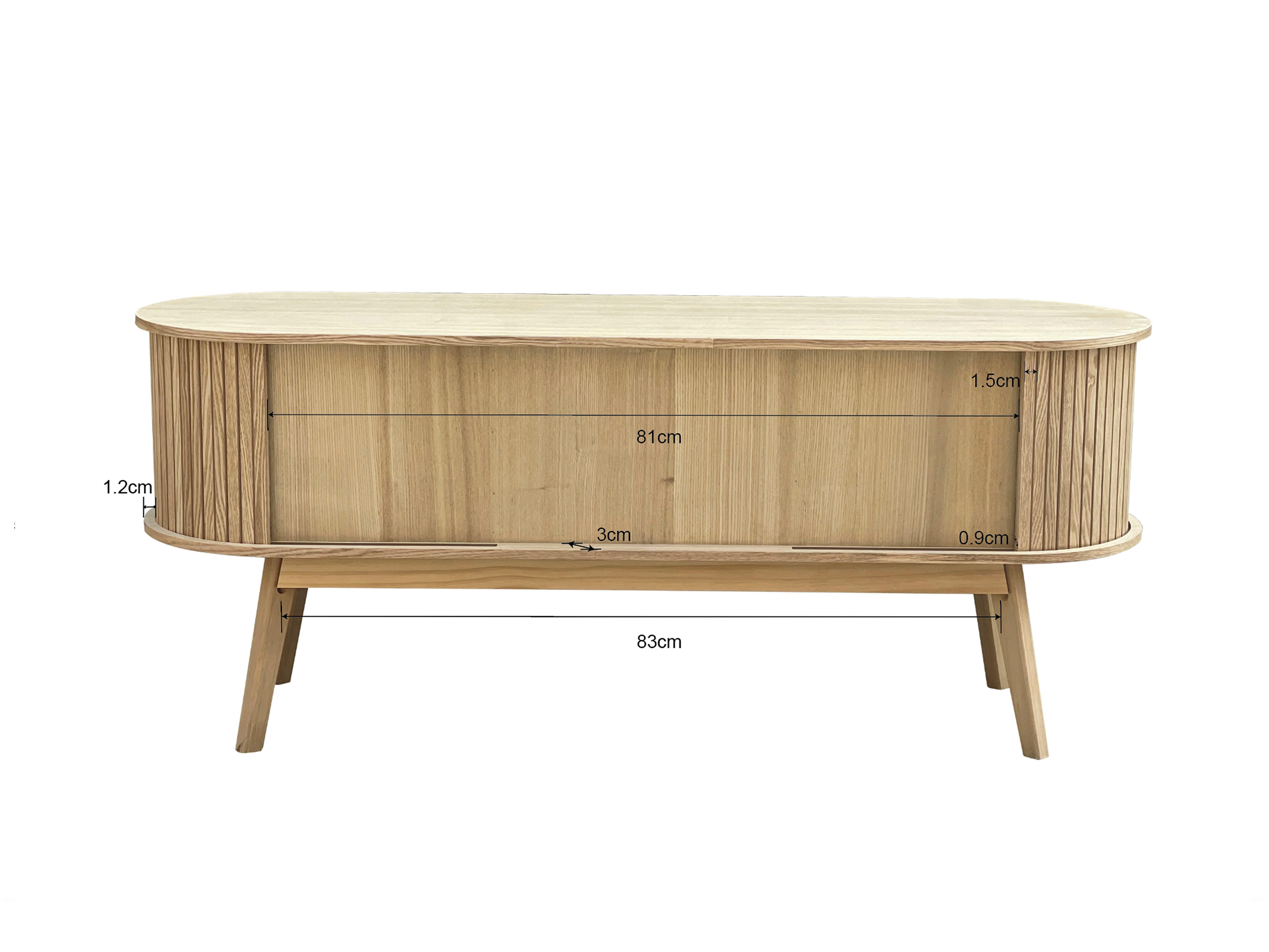 TV-BÄNK SKANDY - naturfärgad, Modern, trämaterial/trä (120/50/35cm) - Premium Living