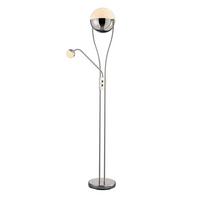 LED-Stehleuchte Chris in Chromfarben max. 22 Watt - Chromfarben, Design, Kunststoff/Metall (30/180cm) - Trio Leuchten