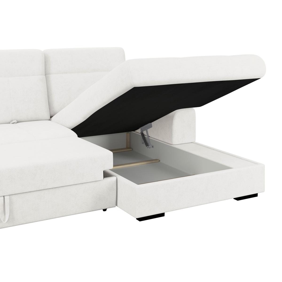 Kutna Garnitura Malaga - bijela/crna, Konvencionalno, tekstil/drvo (286/203cm) - Ondega