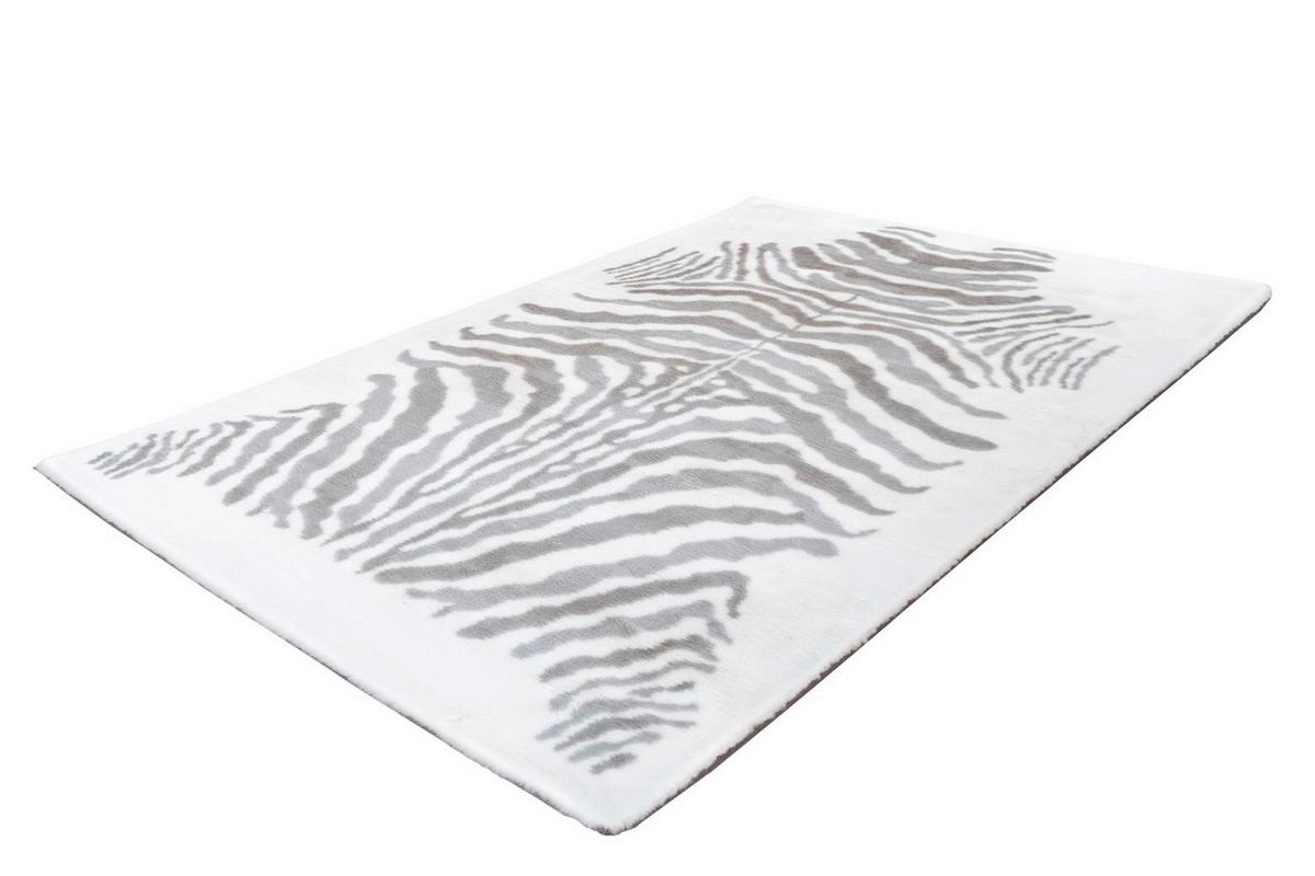 HOCHFLORTEPPICH RABBIT ANIMAL - Weiss/Grau, Konventionell, Textil (160/230cm) - Kayoom