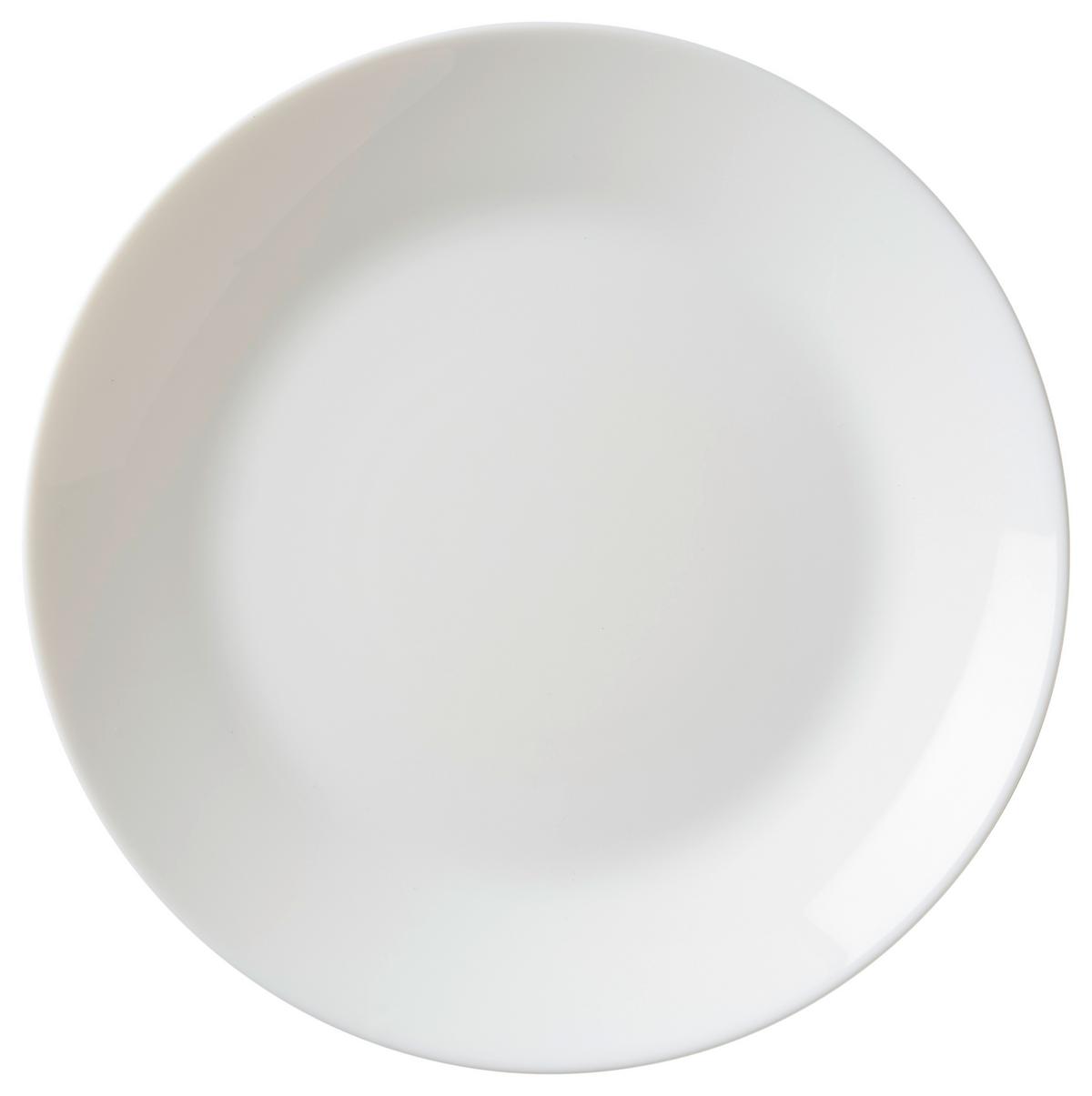 TALERZ OBIADOWY BRIGITTE - biały, Konventionell, szkło (25cm) - Based