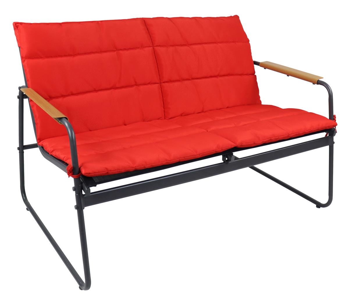 LOUNGEGARNITUR LEXILA 920576 4-TLG - Anthrazit/Rot, Modern, Glas/Kunststoff - MID.YOU