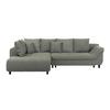 Kutna Garnitura Mendoza - zelena/crna, Design, tekstil/drvo (197/309cm) - Modern Living