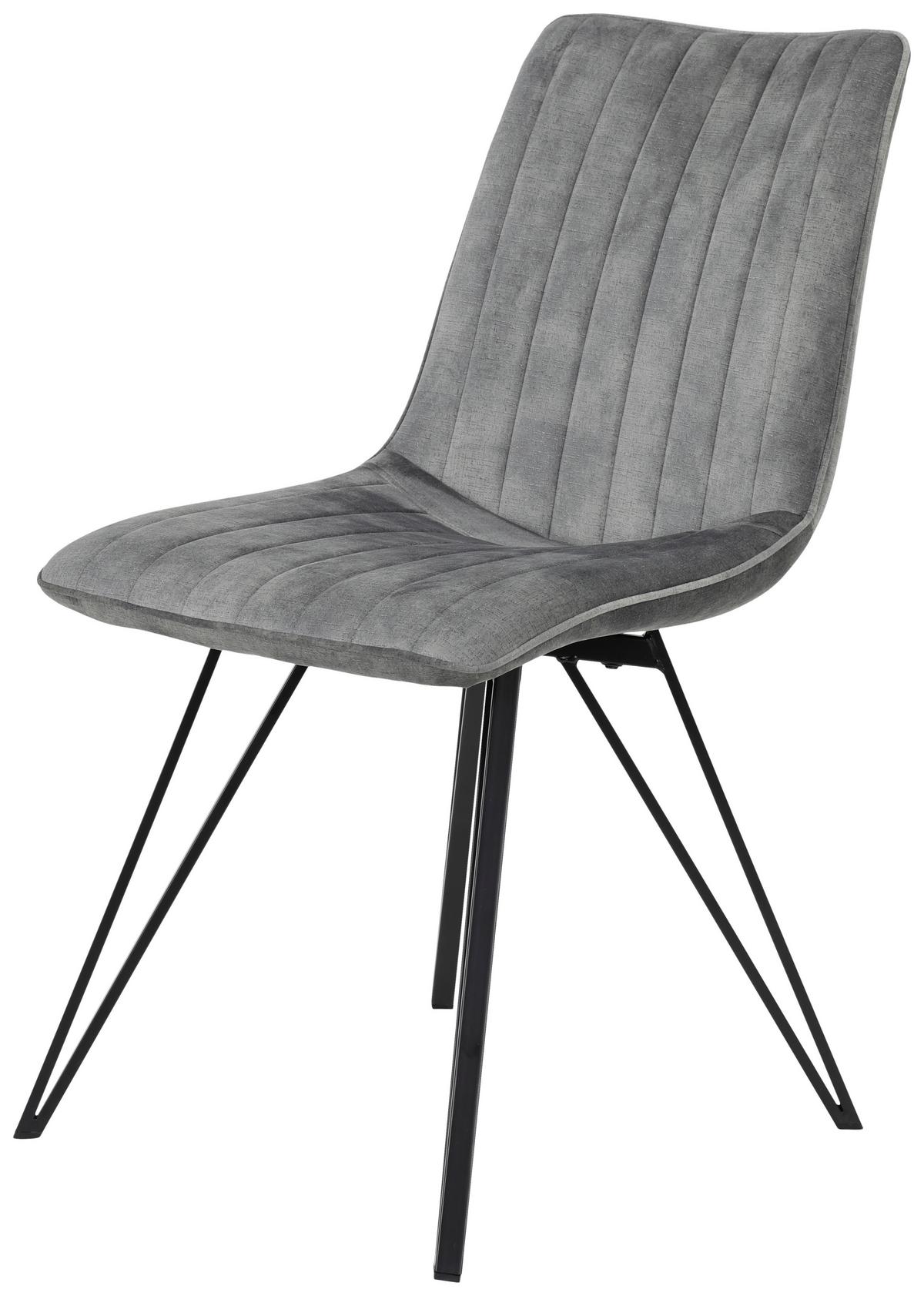 Scaun Marie S - negru/gri, Modern, metal/textil (47/87/58cm) - Mömax