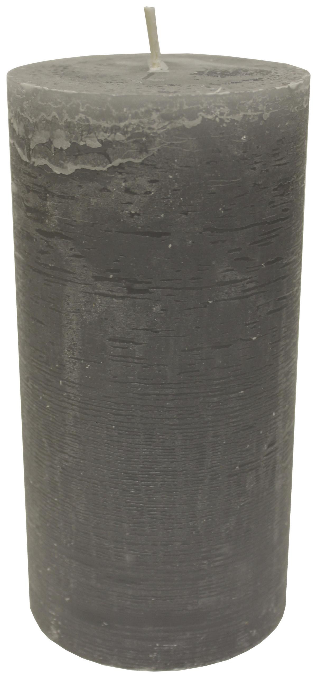 Sveča Ruth - temno roza/siva, Moderno (10/20cm) - Premium Living