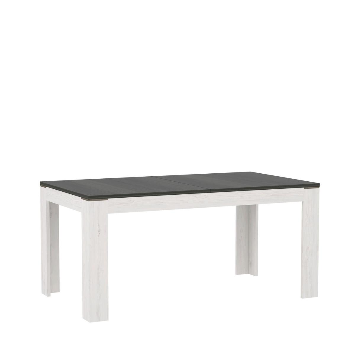 Masă extensibilă Montreal - alb/culoare coconar, Konventionell, metal/material pe bază de lemn (160-206,6/75/90cm) - Premium Living