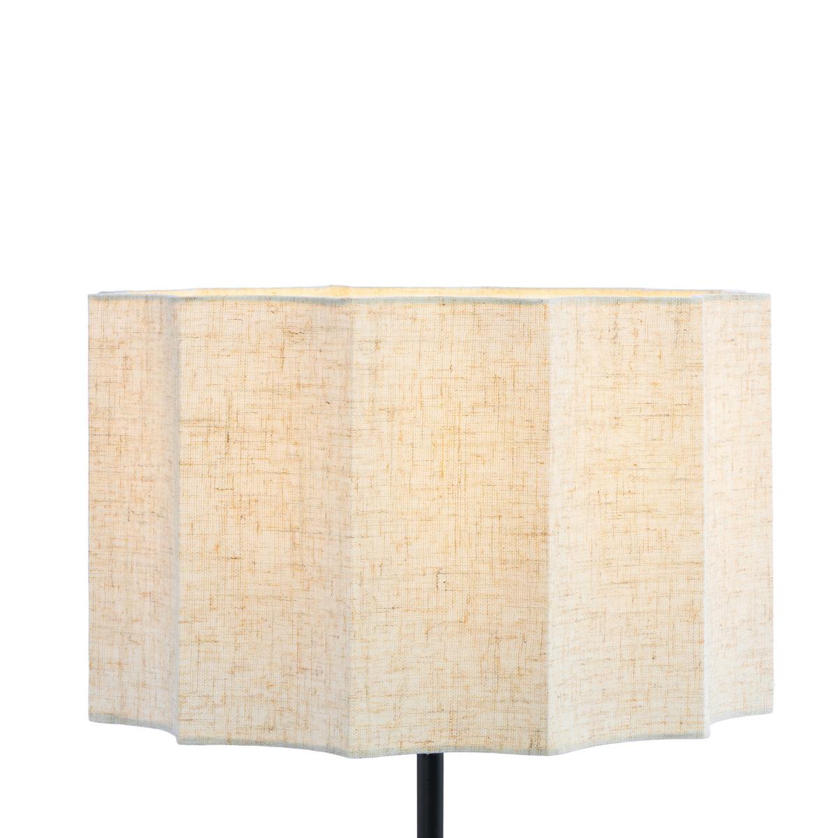 LAMPA STOJĄCA REBECCA - kolor naturalny/czarny, Trend, tworzywo sztuczne/metal (38/150cm) - Novel