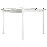 Pergola Lazio ca. 295x248x295 cm Weiß - Weiß, KONVENTIONELL, Textil (295/248/295cm) - Gardenson