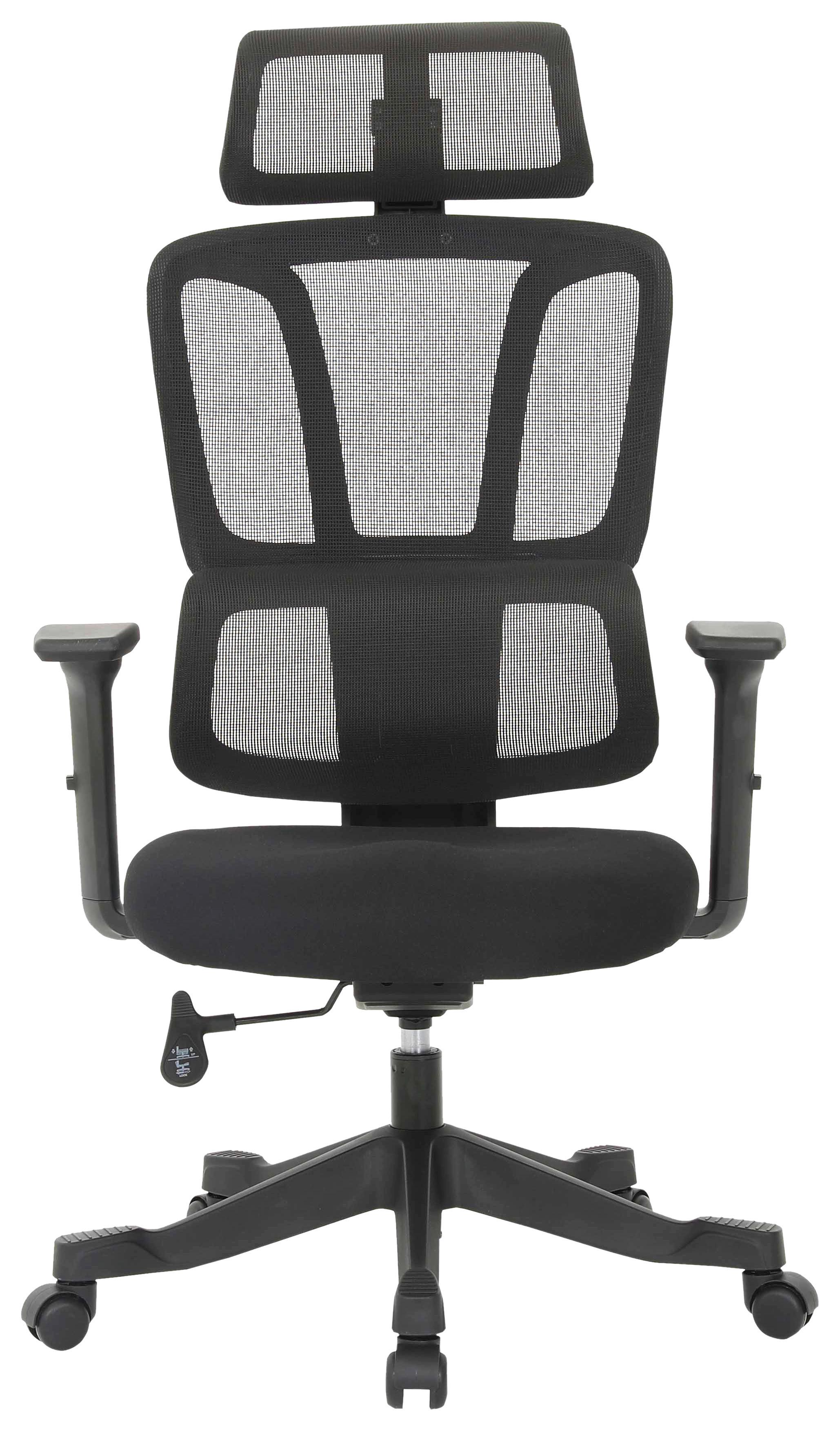 Drehstuhl Noemi Schwarz - Schwarz, Design, Holz/Kunststoff (65/122-130/62cm) - Mömax