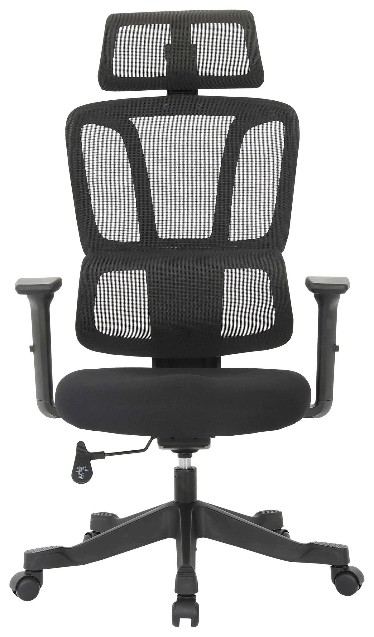 Drehstuhl Noemi Schwarz - Schwarz, Design, Holz/Kunststoff (65/122-130/62cm) - Mömax