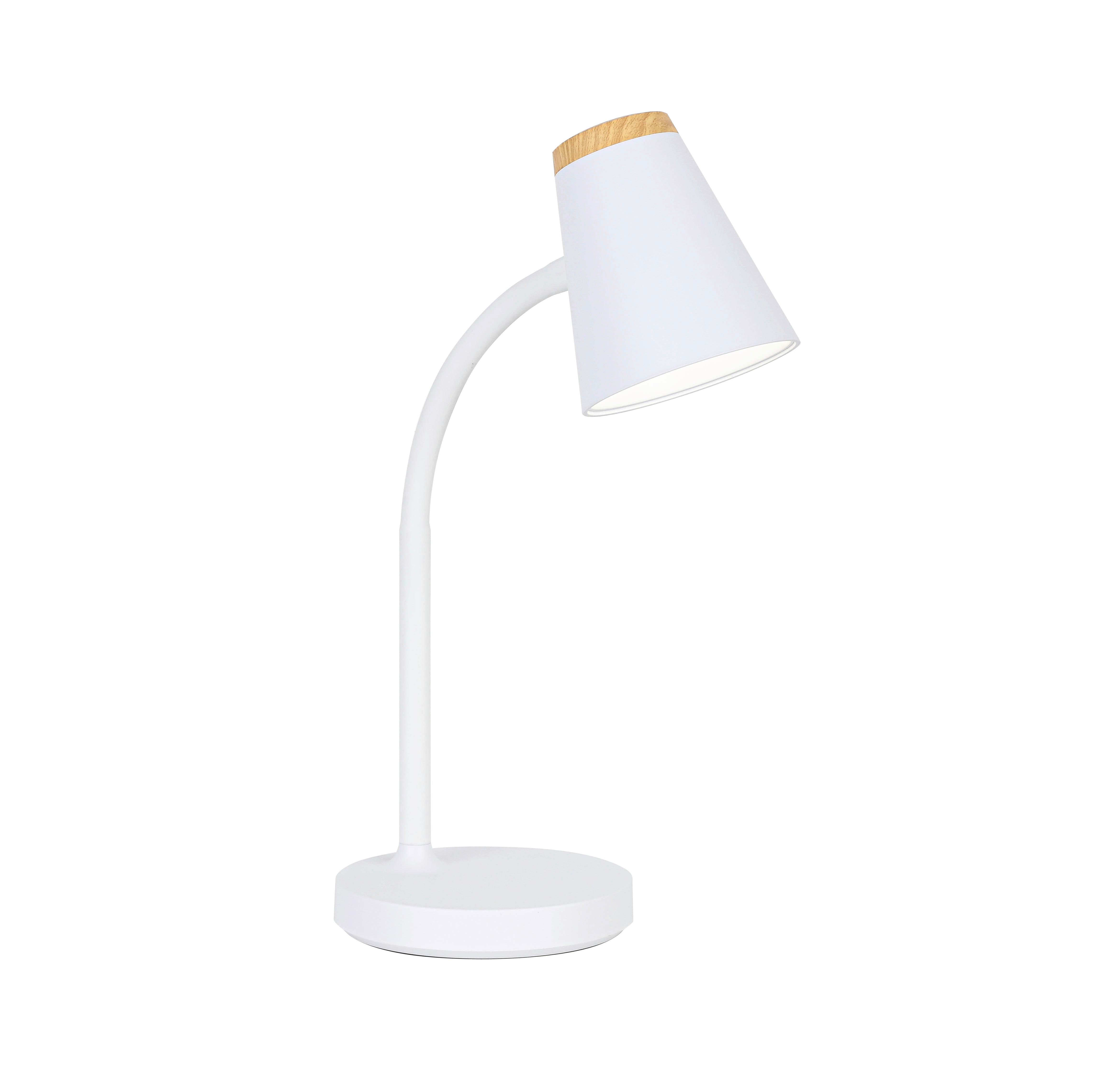 LED-Tischleuchte White Weiß max. 4,5 Watt - Weiß, MODERN, Kunststoff/Metall (13/13/42cm) - Mömax