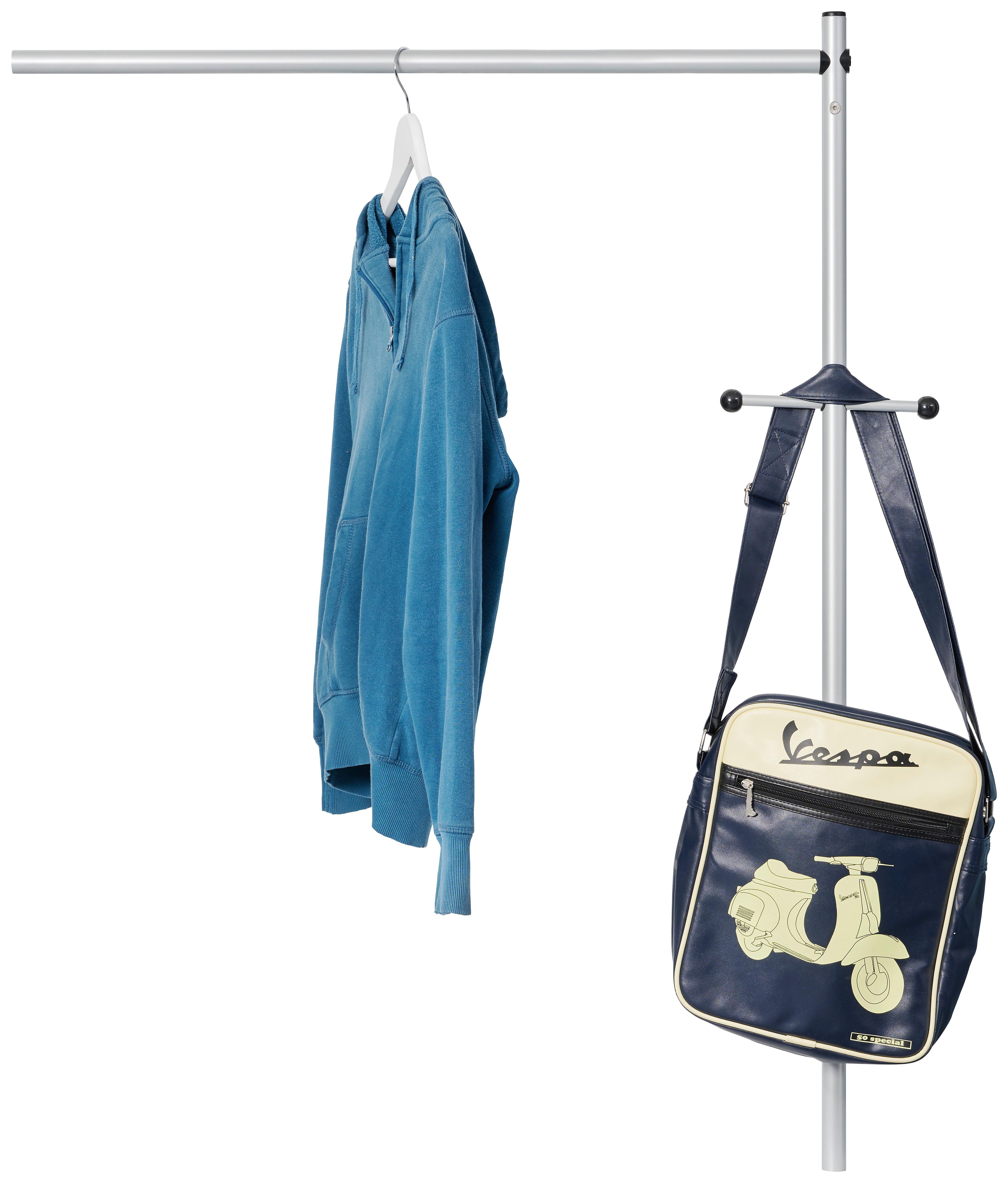 Garderobenstange aus Metall - Alufarben, Konventionell, Metall (96/120/31cm) - Premium Living