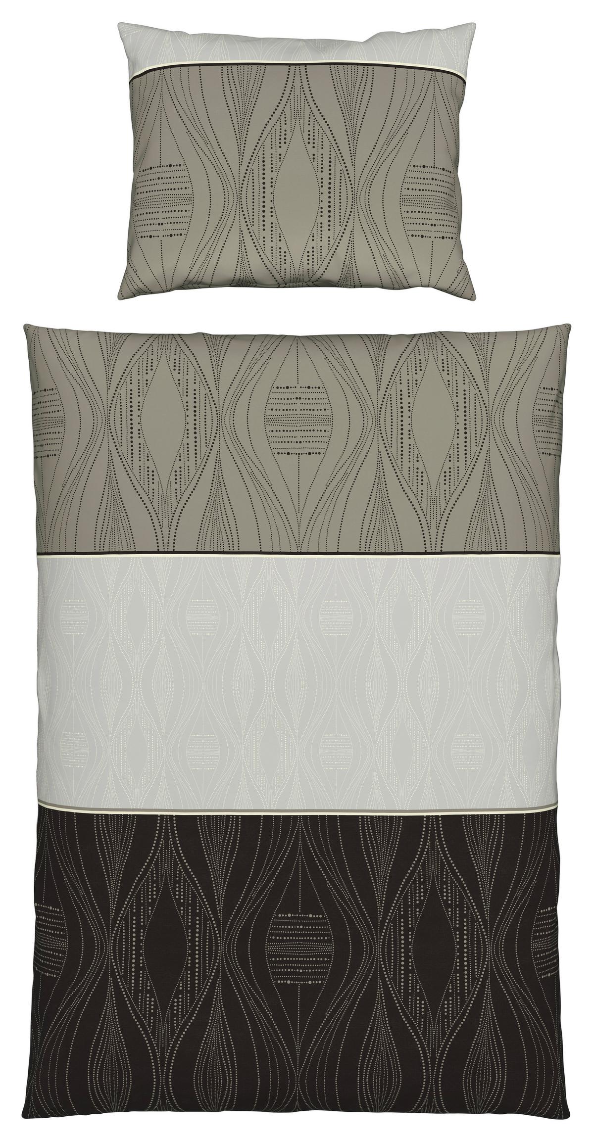 Ágyneműhuzat-garnitúra Erik - szürke, Konventionell, textil (140/200cm) - Modern Living