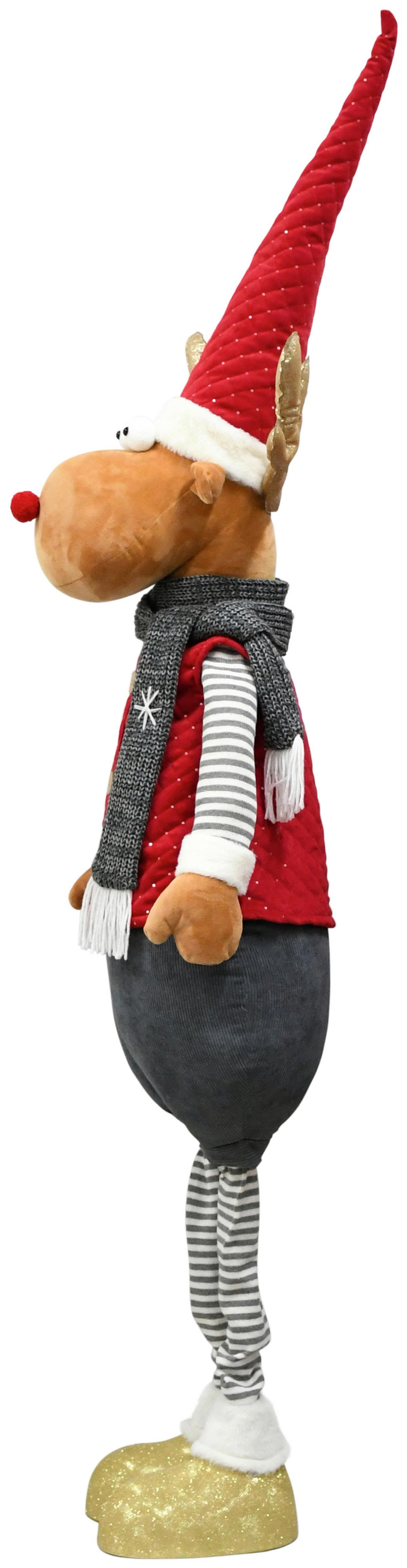 Dekorentier Sascha Grau/Rot/Goldfarben - Weiss/Rot, Kunststoff/Textil (50/140-185/32cm) - Mömax