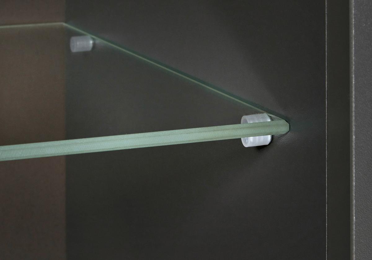 Hängeschrank Venet, Anthrazit/Artisan Eiche - Anthrazit/Schwarz, ROMANTIK / LANDHAUS, Glas/Holzwerkstoff (130,3/57,5/33cm) - Mömax