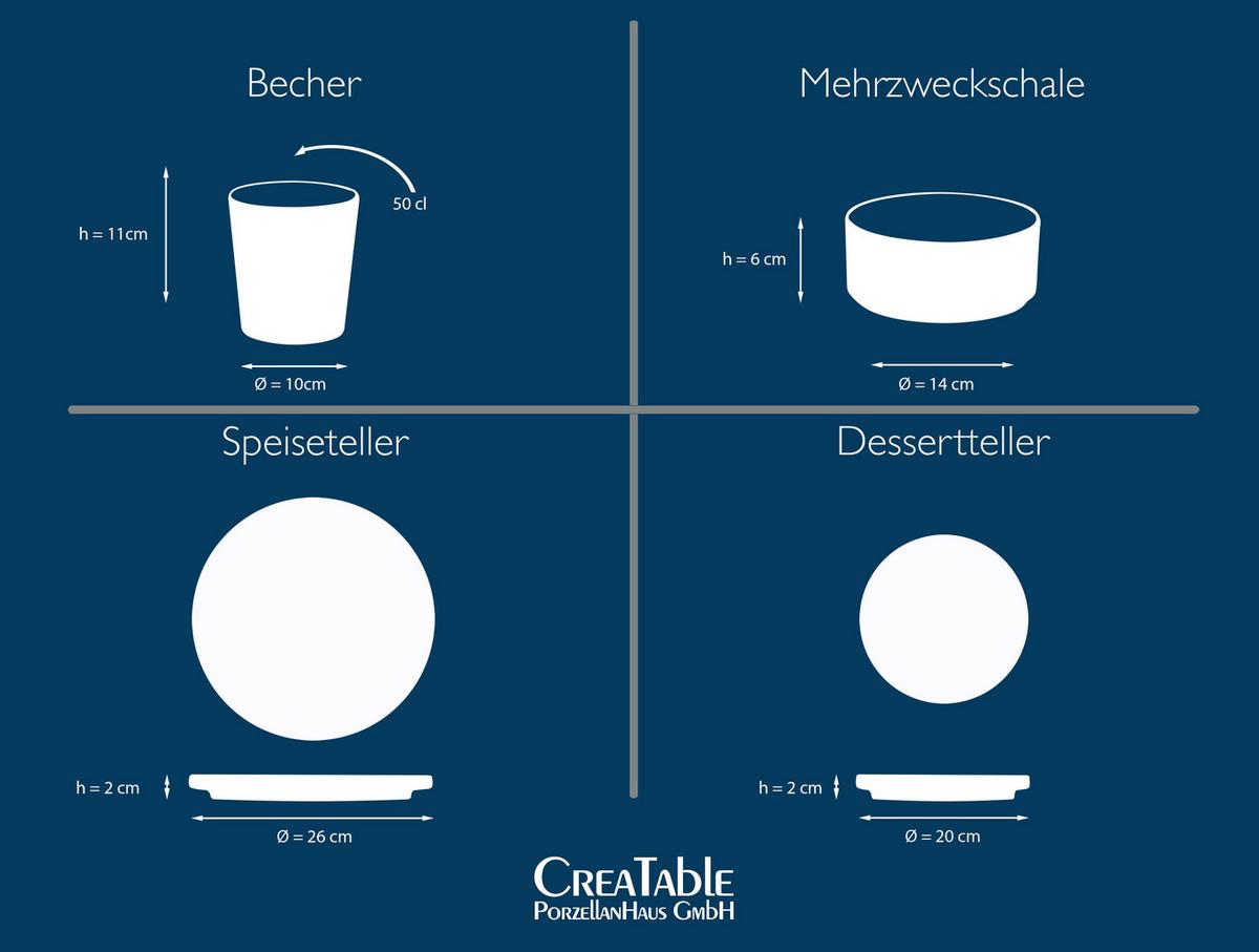 Kombinirani Servis Futuro Black, 16-Delni - črna, Trend, keramika (41/39/35null) - Creatable