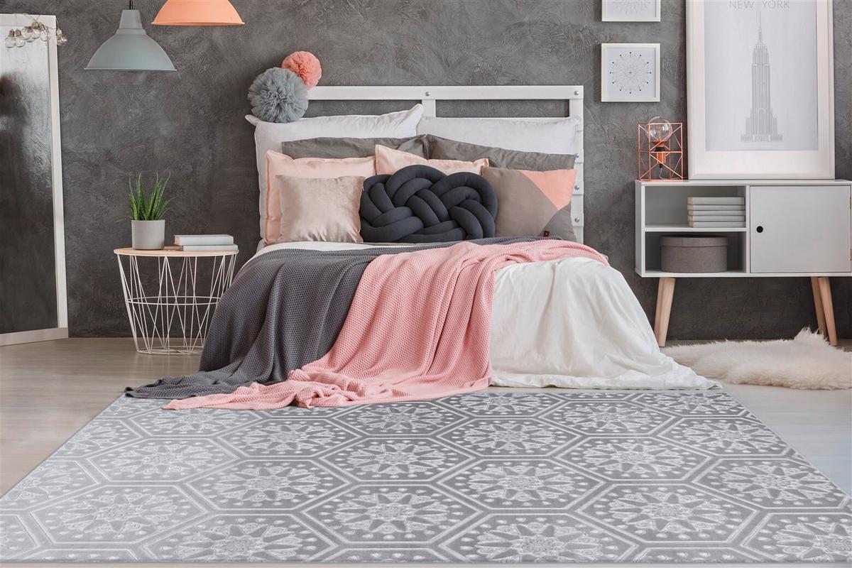 FLACHWEBETEPPICH MONROE 225 GRAU / BLAU - Blau/Grau, Konventionell, Textil (160/230cm) - Kayoom