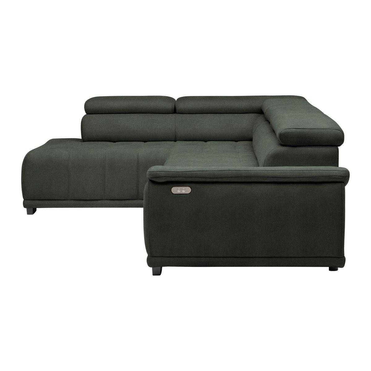 Kutna Garnitura Gremio - tamno zelena/crna, Moderno, tekstil/plastika (206/283cm) - Modern Living
