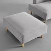 RECAMIERE FANNY - ljusgrå/naturfärgad, Modern, trä/textil (154/55/73cm) - Bessagi Home