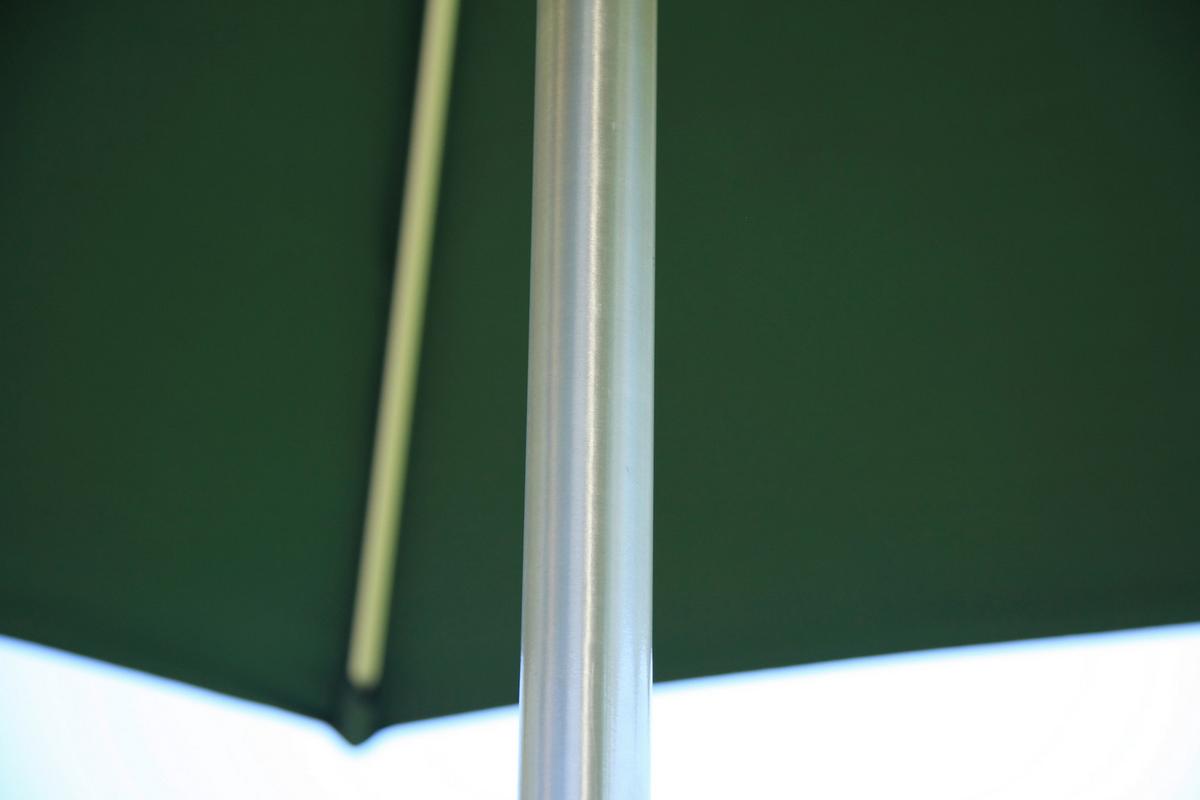 Senčnik Acapole, Temno Zelena, 300 Cm - platinaste barve/temno zelena, Basics, kovina/tekstil (300cm) - Gardenson