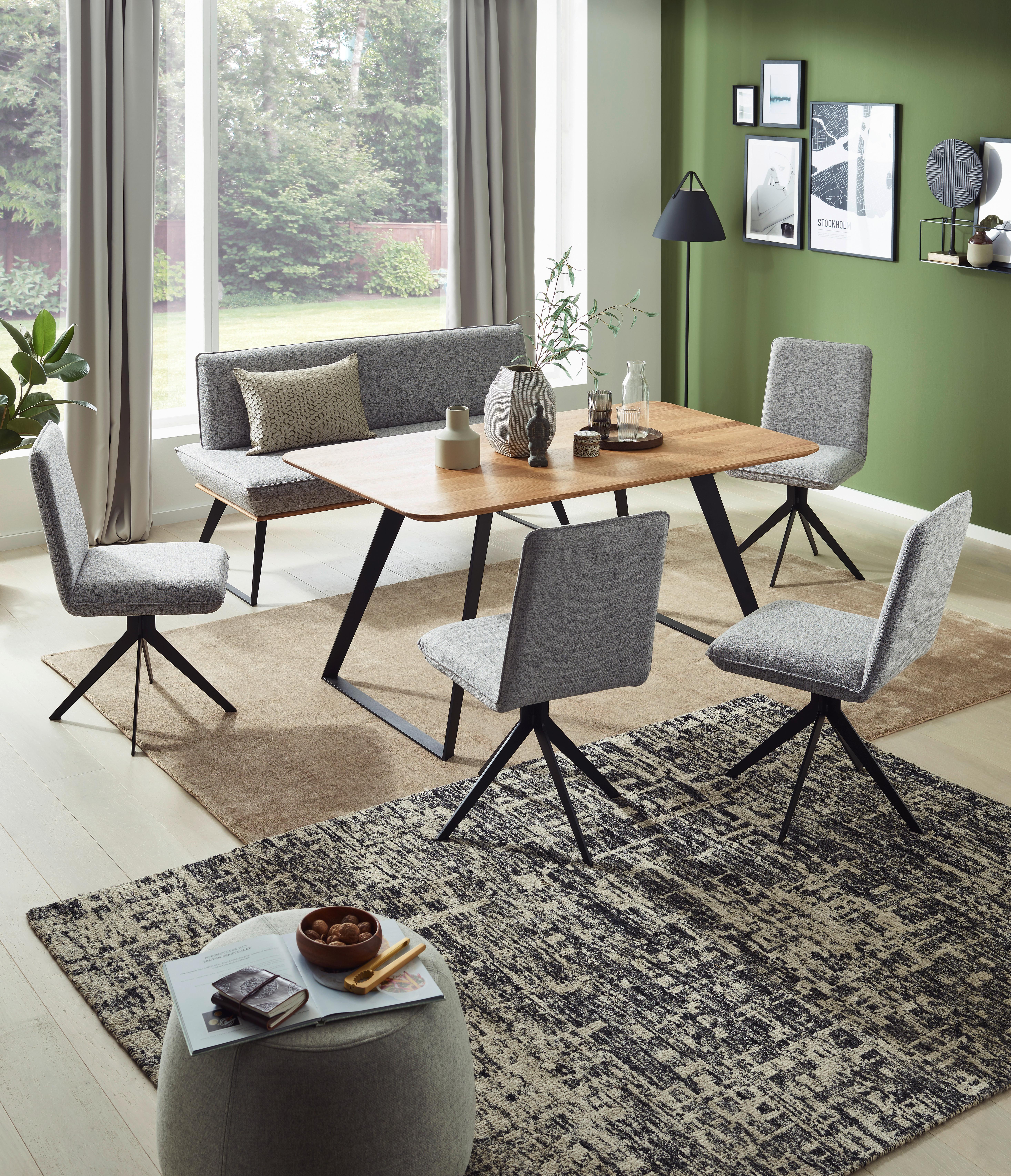 KRZESŁO MALIBU - jasnoszary/czarny, Design, metal/tkanina (46,5/87/64cm) - Voleo